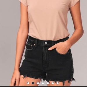 Abercrombie & Fitch High Rise Black Denim Short New with tags size 30